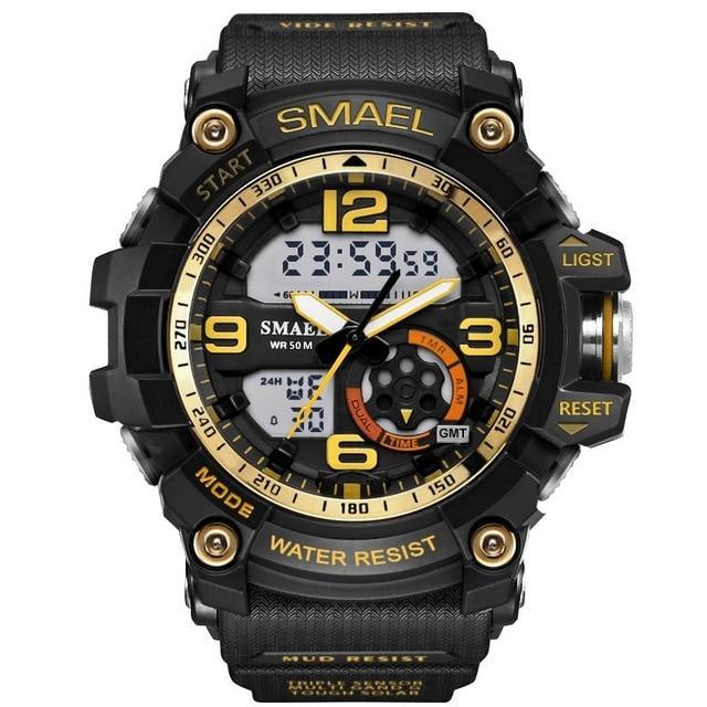 NEW Sport Analog-Digital Watch For Men and Woman Waterresistant 50M Professional Waterproof Quartz Large Dial Military Wristwatches With Night Mode