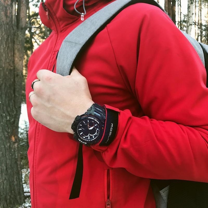 Red Modern Sport Waterproof 50M Men Watches With LED Digital Display In Military Armi Relogio Masculino Style