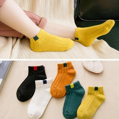 5 Pairs Kids Socks Striped Sock for Children Fashion Sports Elastic Socks Spring Autumn Summer Breathable Soft Socks For Kids