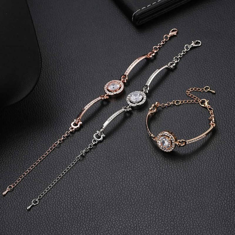 Luxury Diamond Shiny Fashion Luxury Jewelry Zircon Multi-Layer Bangle Bracelet High Quality Rhinestone Charm Bracelet for Women and Girls