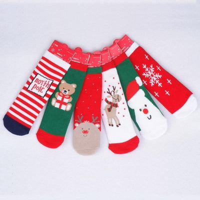 Modern Cotton Baby Socks Christmas Design Baby Girls Socks Cartoon Casual Baby Children's Christmas Socks For Kids