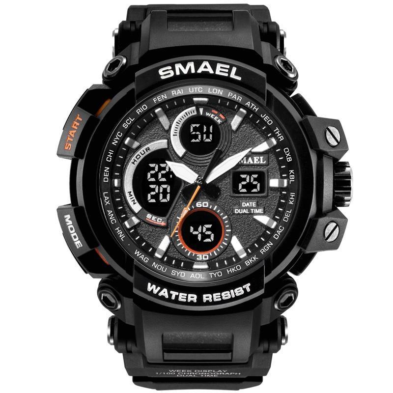 Red Modern Sport Waterproof 50M Men Watches With LED Digital Display In Military Armi Relogio Masculino Style