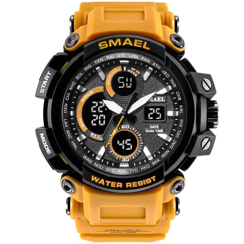 Red Modern Sport Waterproof 50M Men Watches With LED Digital Display In Military Armi Relogio Masculino Style