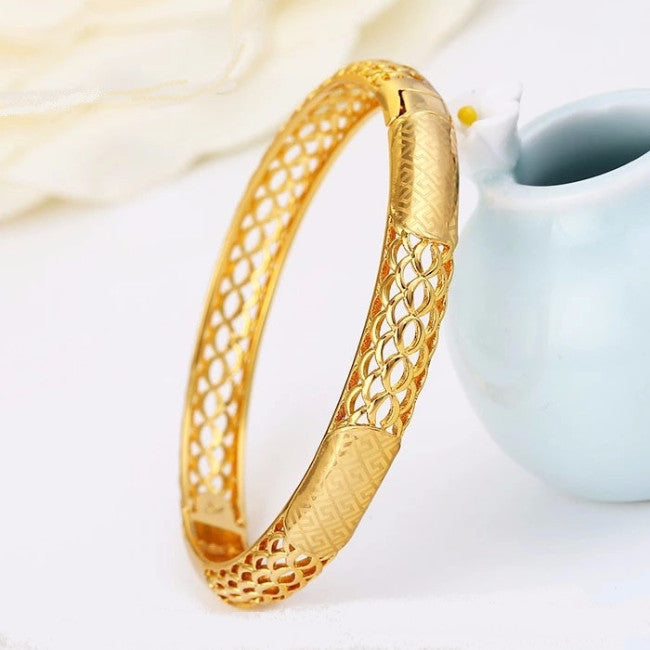24K gold color bangle