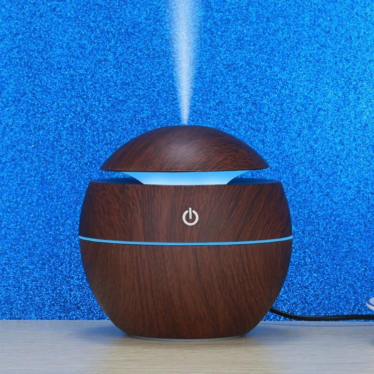 130ML USB Aroma Diffuser Ultrasonic Cool Mist Humidifier Air 7 Color Change LED Night Light For Office Home