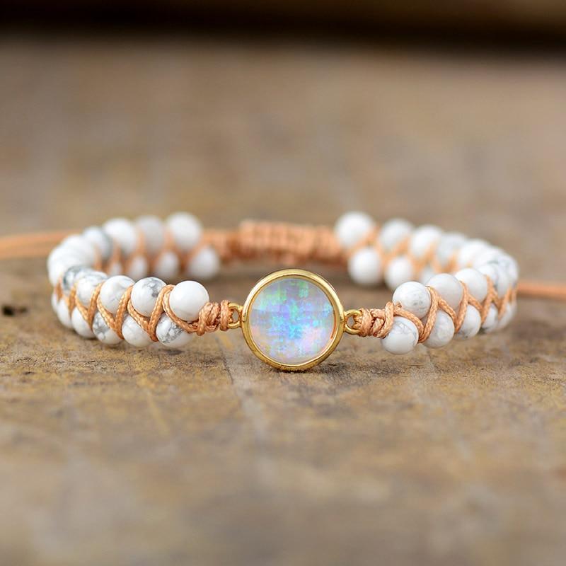 Handmade Luxury Wax Elegant Bracelet With Stone In Modern Colorful Design For Woman and Ladies