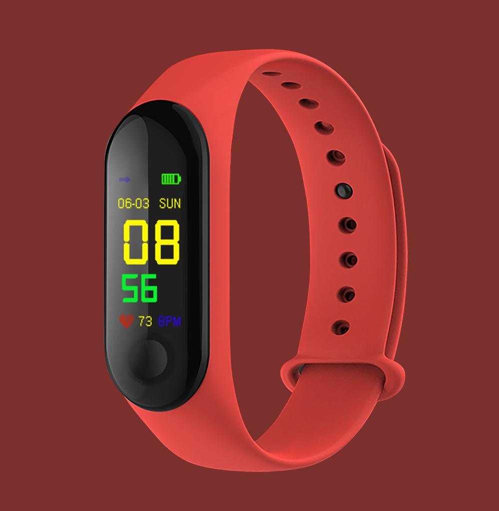 Proffesional Smart Sport Watch With Band Blood Pressure Monitor and Bracelet M3Plus Wristband for Men and Women In Modern Design
