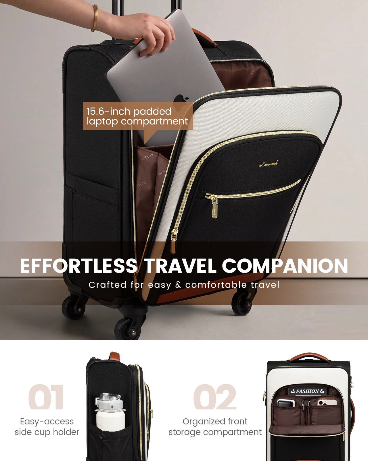 The Zymora™ Prime Suitcase by Camel Mountain – 45L, Fits Up To 16