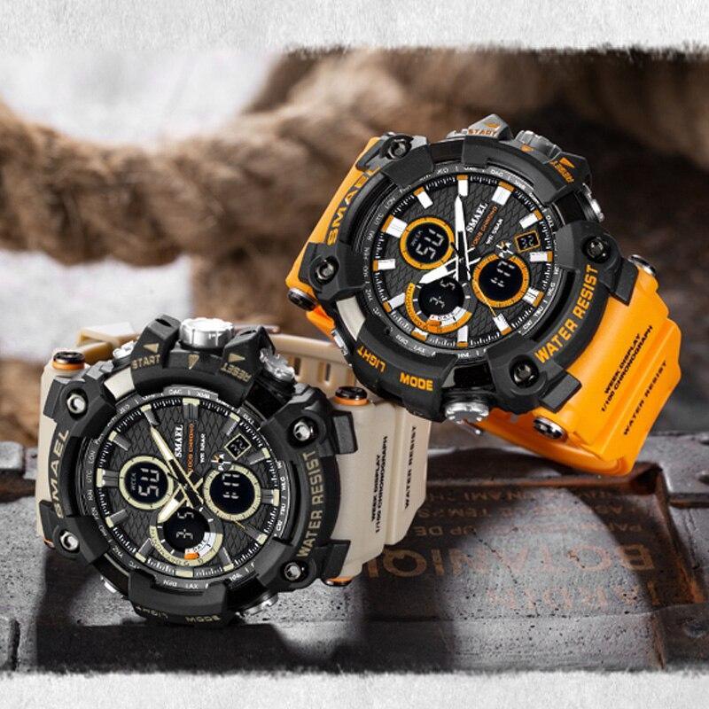 Men's Sports Watches Top Brand Luxury Military Quartz Watch Men Waterproof 50M Shock Digital Whats Relogio Masculino