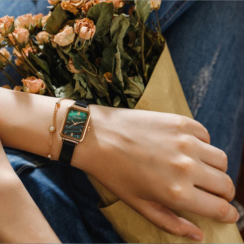Senors Japan Quartz Movement High Quality Waterproof Ladies watch Women Stainless Steel Mesh Rose Gold