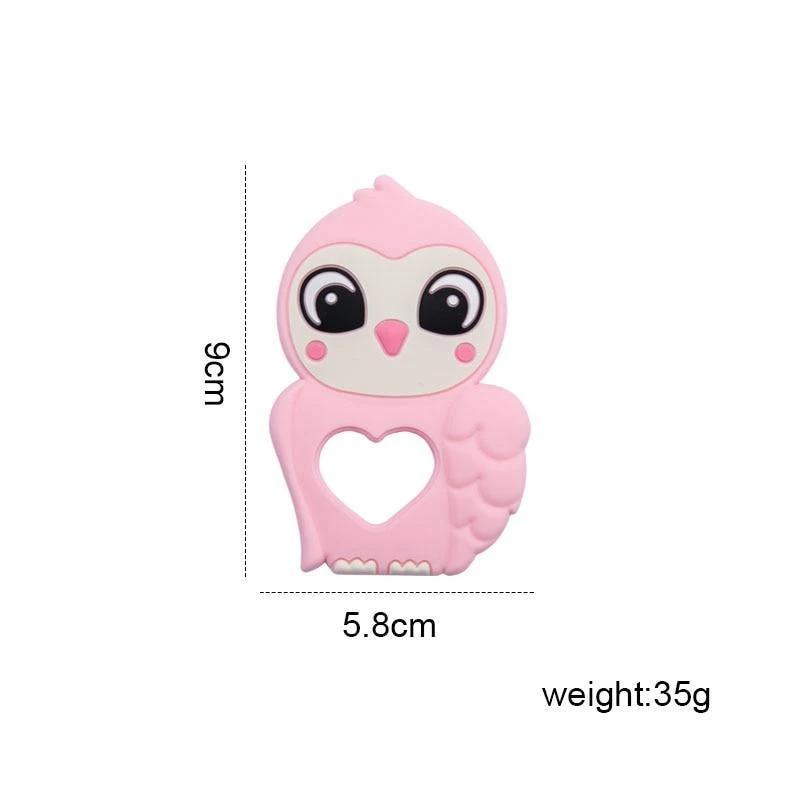 Silicone Baby Teether Toddler Toy, Stroller Accessories For Pacifier Chain Owl Food Grade Toys Baby Teether