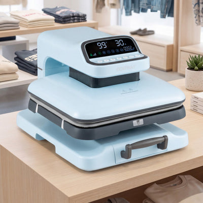 Heat Press Machine with Auto Release for T Shirts-Blue