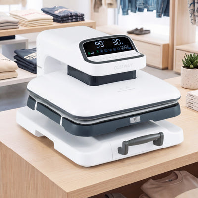 Heat Press Machine with Auto Release for T Shirts-White
