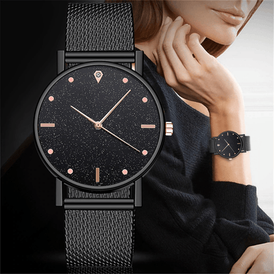 Cusual Ladies Watch Romantic Starry Sky Dial Women's Quartz Fashion Wristwatch For Women and Girls