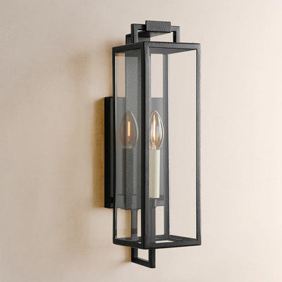 Outdoor Iron Wall Lantern 16.5