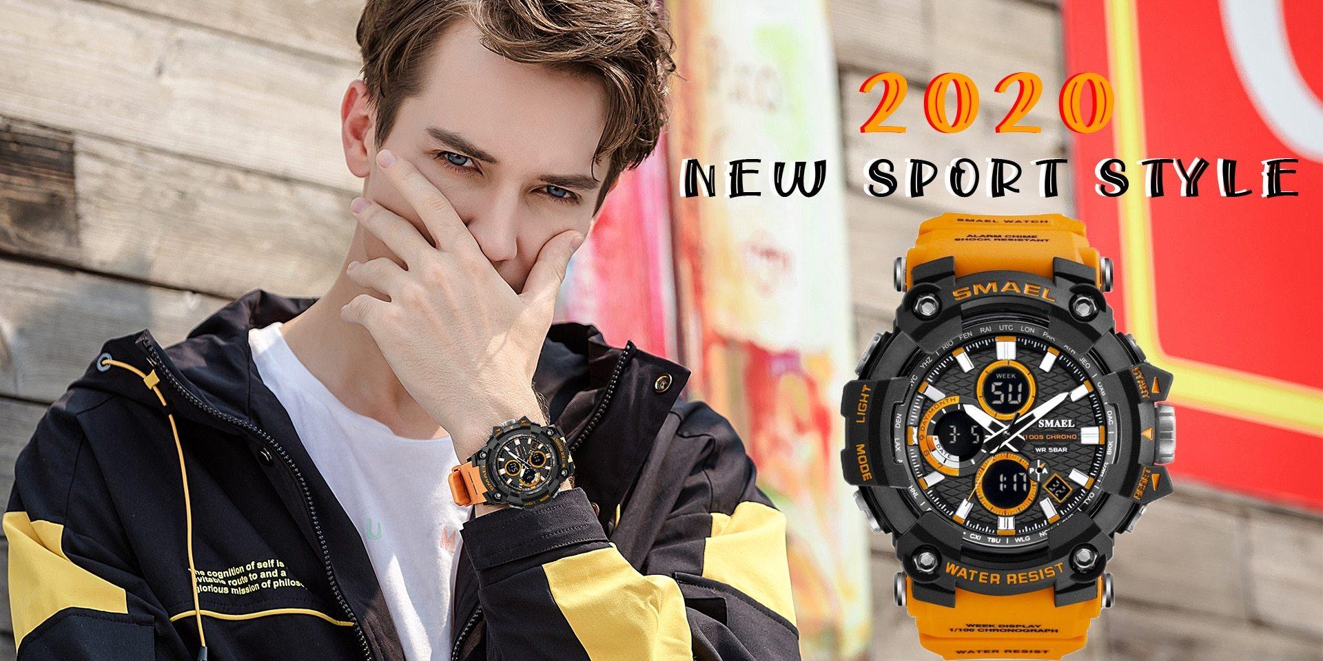 Digital Mens Sports Waterproof 50 M Watches With Auto Date relogio masculino Army Military Sports Unisex Watch