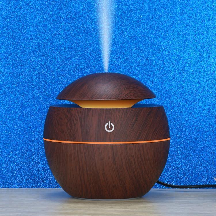 130ML USB Aroma Diffuser Ultrasonic Cool Mist Humidifier Air 7 Color Change LED Night Light For Office Home
