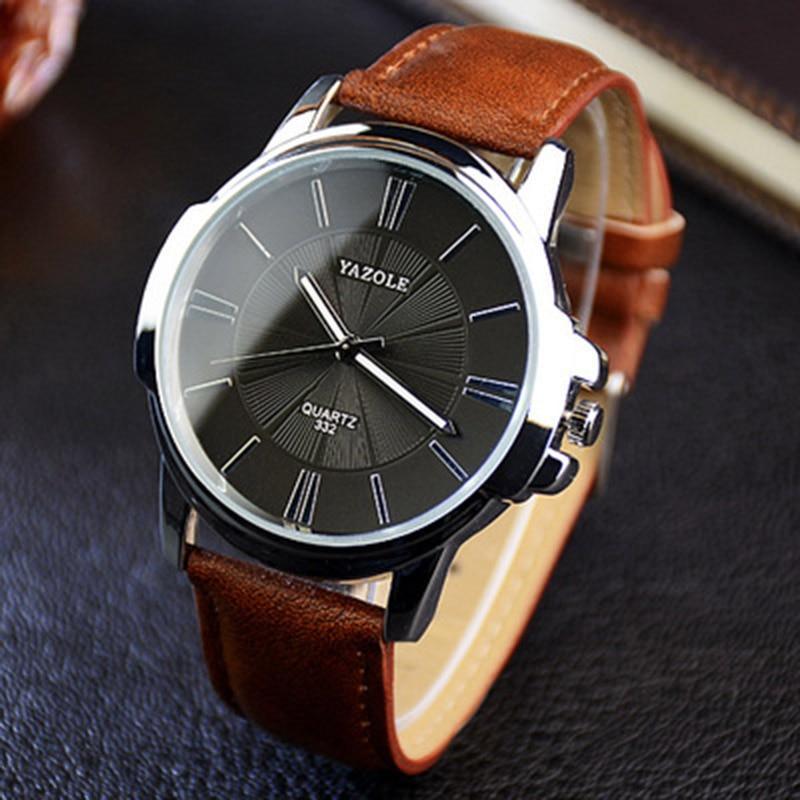 New Classic Men Watch Waterproof Leather Belt Luxury Business Style Excellent Design Perfect Gift