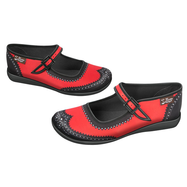 Hot Chocolate Design
Chocolaticas® Brogue in Carmine Women's Mary Jane Flats