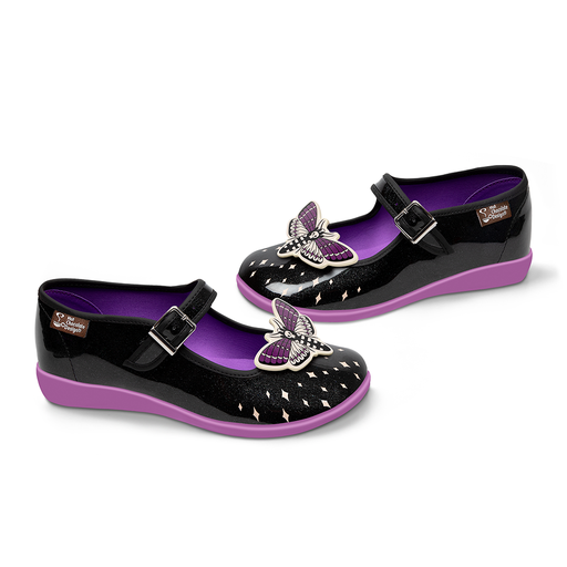 Hot Chocolate Design Death Moth Mary Jane Flats