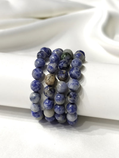 Sodalite Faceted Beads Bracelet, Crystal Bracelet.