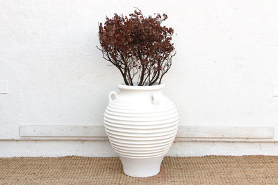 Large White Terracotta Greek Planter