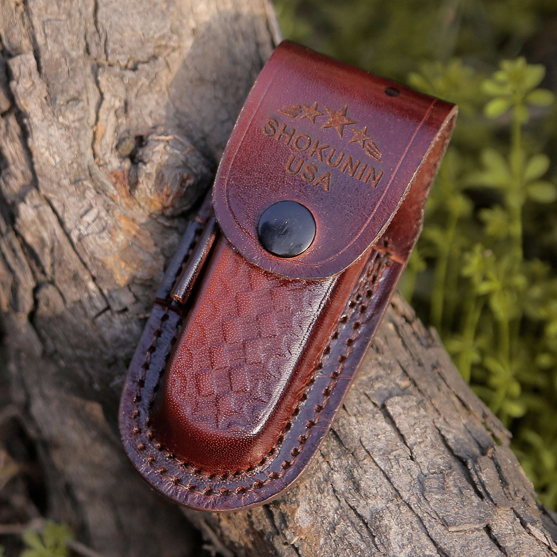 Expedition Gentlemans Damascus Pocket Knife with Pakka Wood Handle
