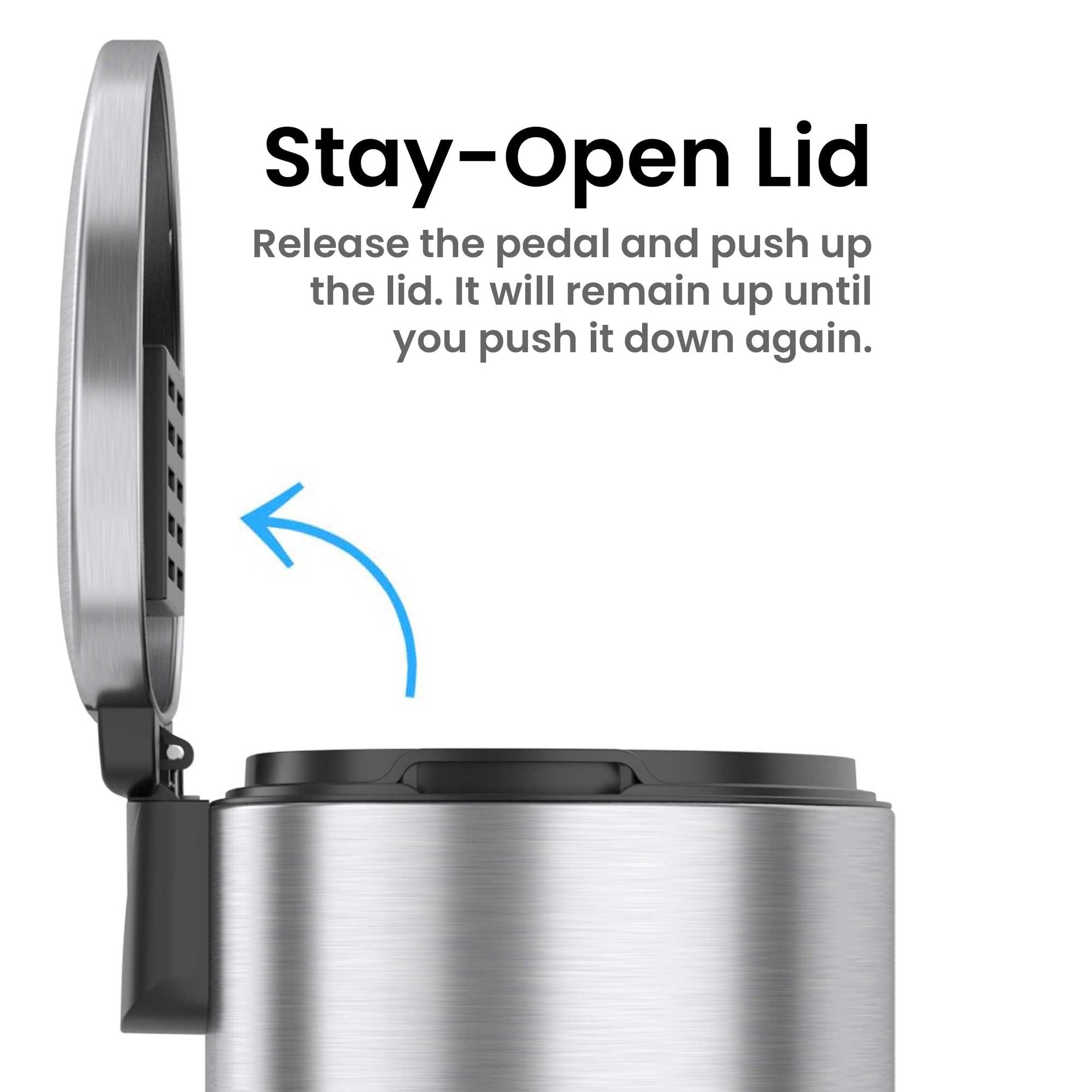 2 Gallon / 7 Liter SoftStep Semi-Round Composite Step Trash Can with AbsorbX