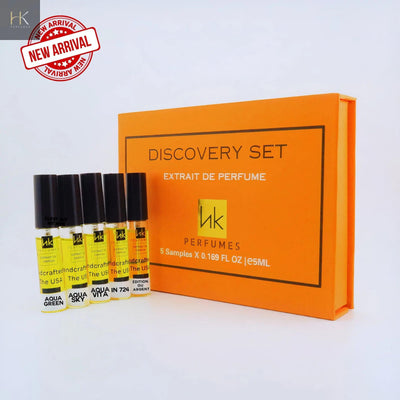 Unisex Perfume Discovery Set – Five 5ml Eau de Parfum Samples