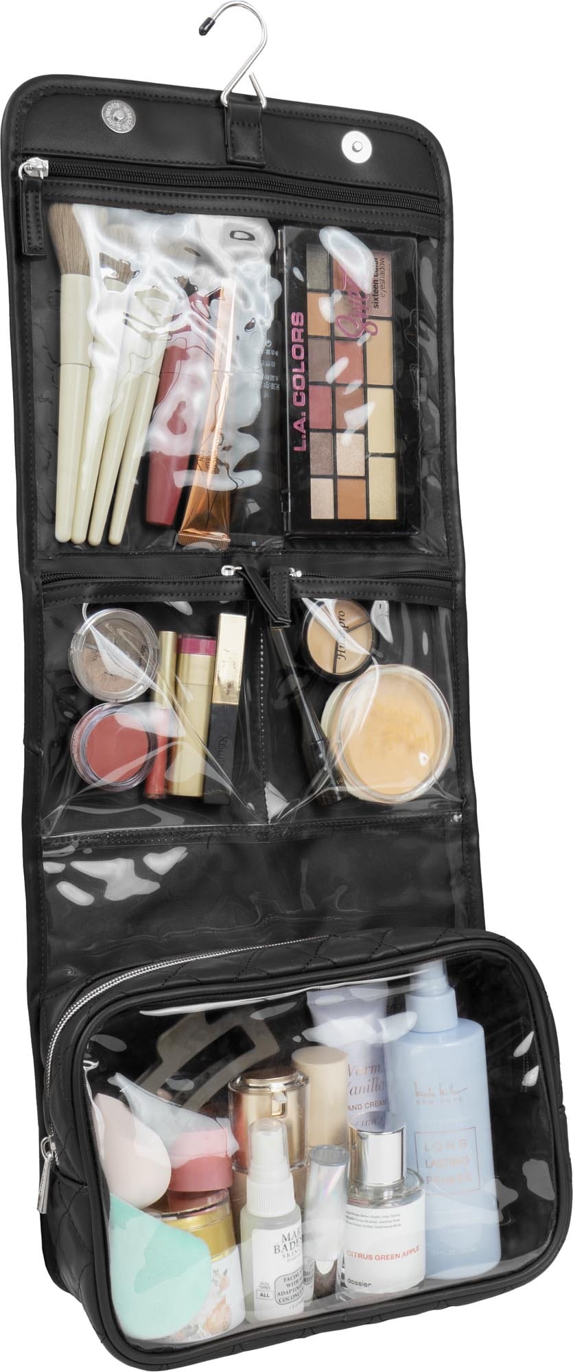 Joan & David Bubble Quilted Roll Hanging Toiletry Organizer Bag