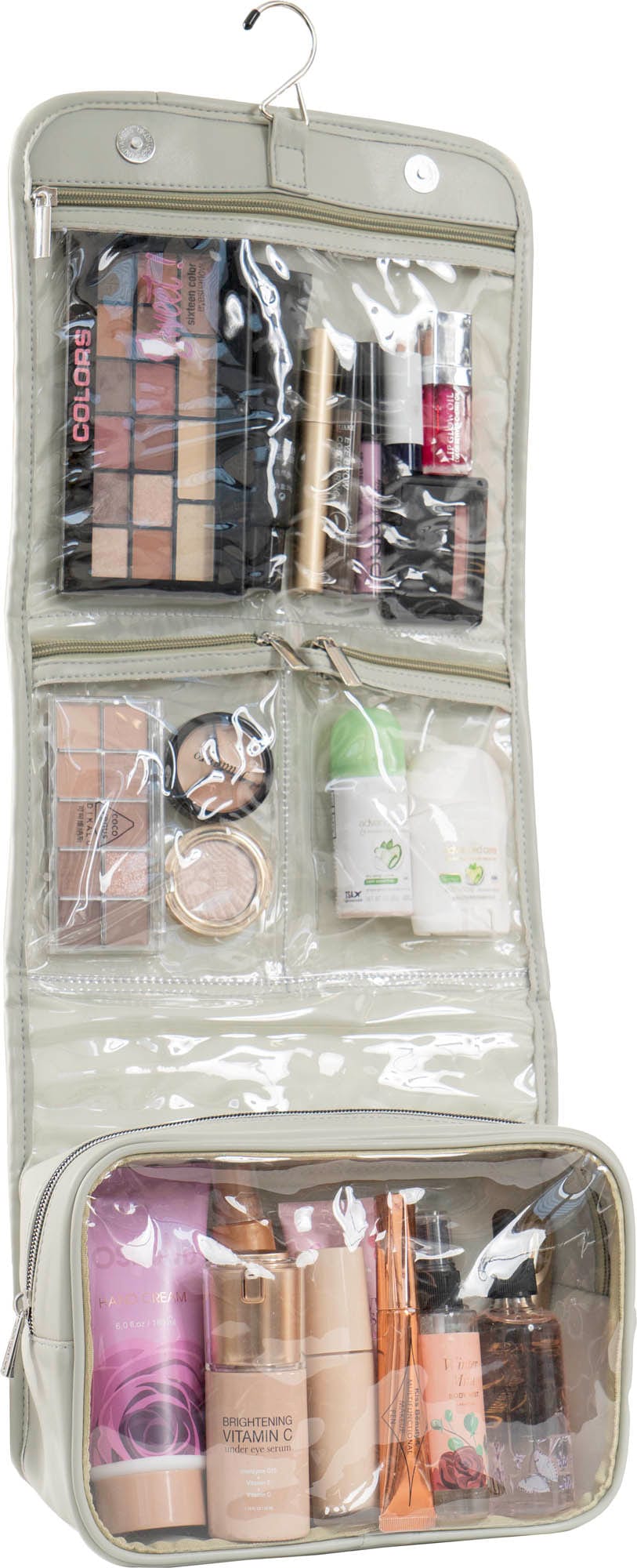 Joan & David Bubble Quilted Roll Hanging Toiletry Organizer Bag