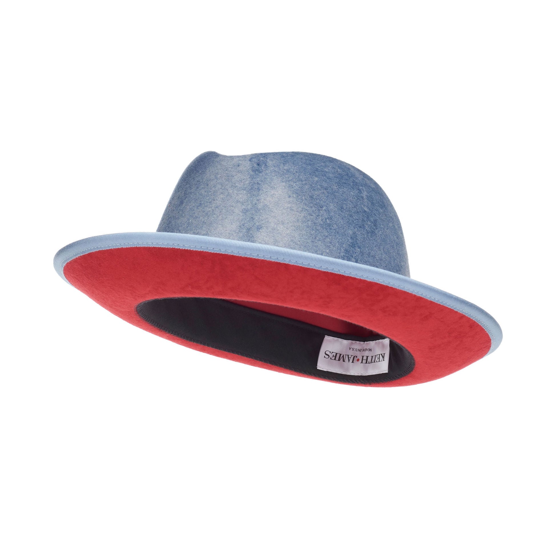 King (Swirl Blue) Center Creased Fedora Hat