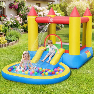 Kids Inflatable Bounce House Castle with Balls Pool and Bag