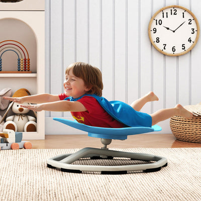 Kids Sensory Swivel Chair Elephant 360° Spinning Chair with Non-Slip Metal Base-Light Blue