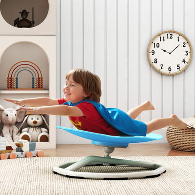 Kids Sensory Swivel Chair Cat Claw 360° Spinning Chair with Non-Slip Metal Base-Blue