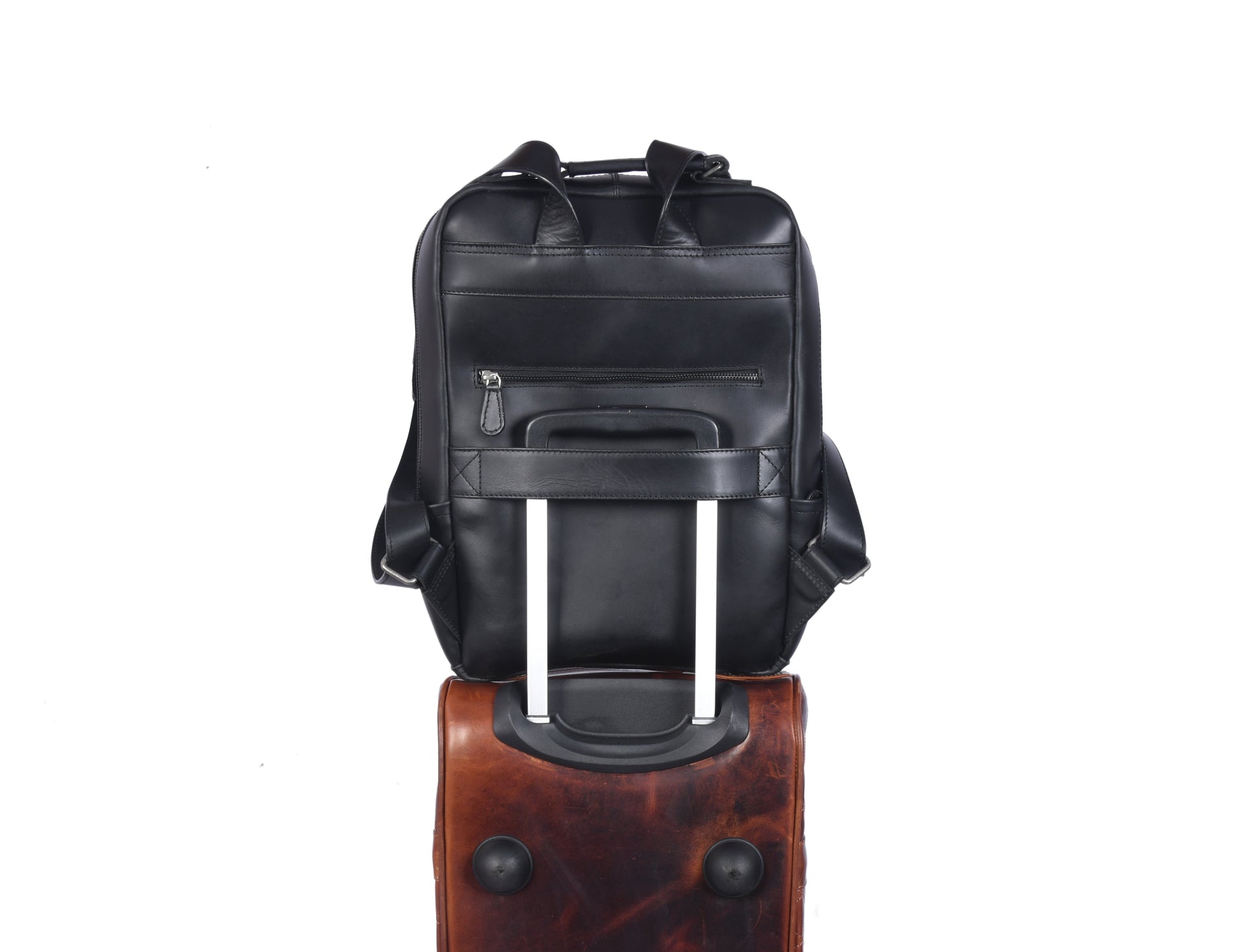 Tolredo Hudson Leather Backpack (Midnight Noir)