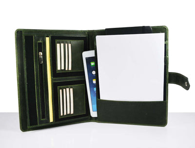 Orillia Leather Organizer - Fossil Green