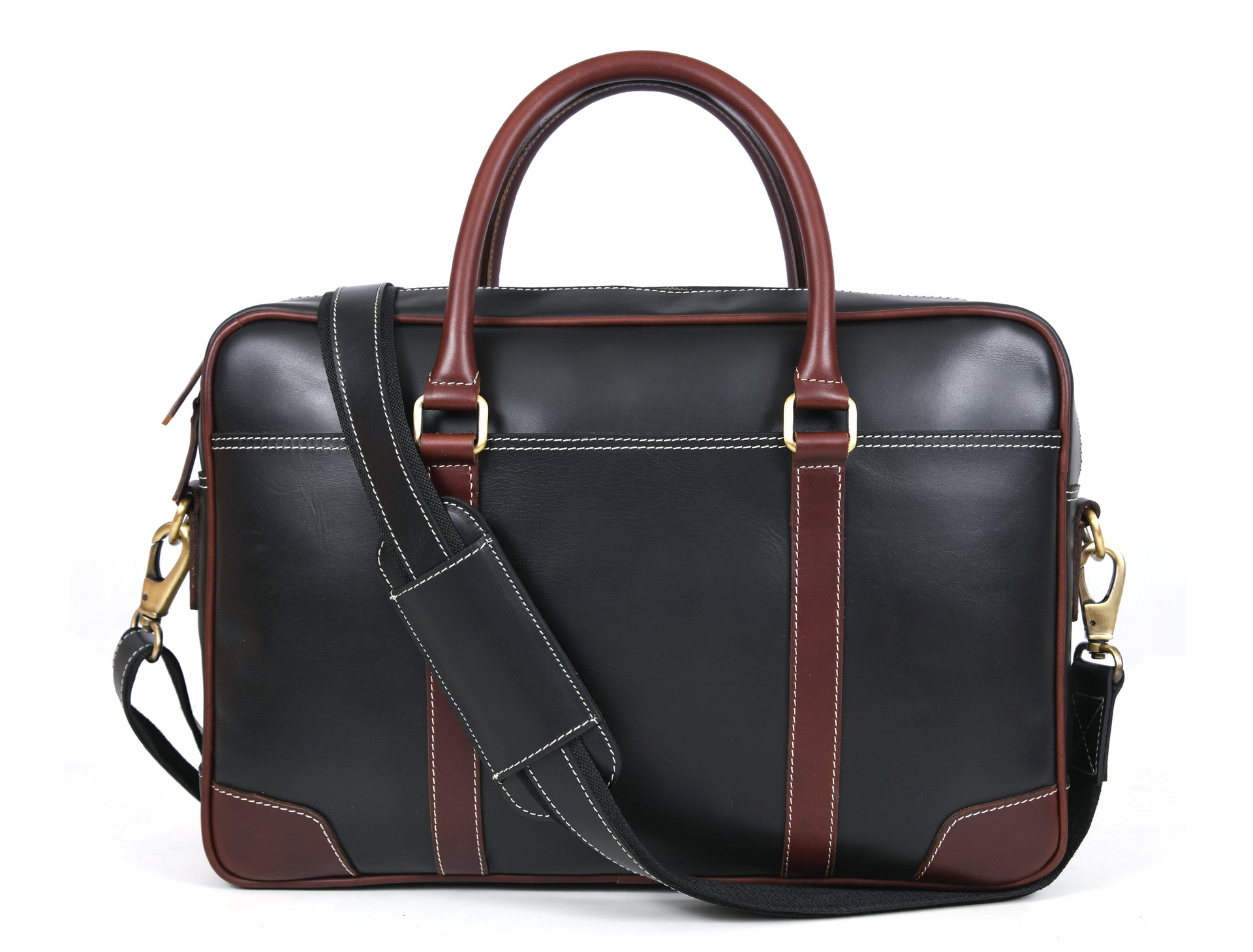 Reeds Leather Office Bag - Raven Black