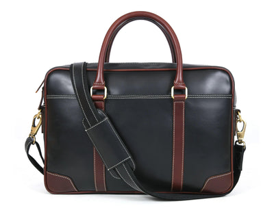 Reeds Leather Office Bag - Raven Black