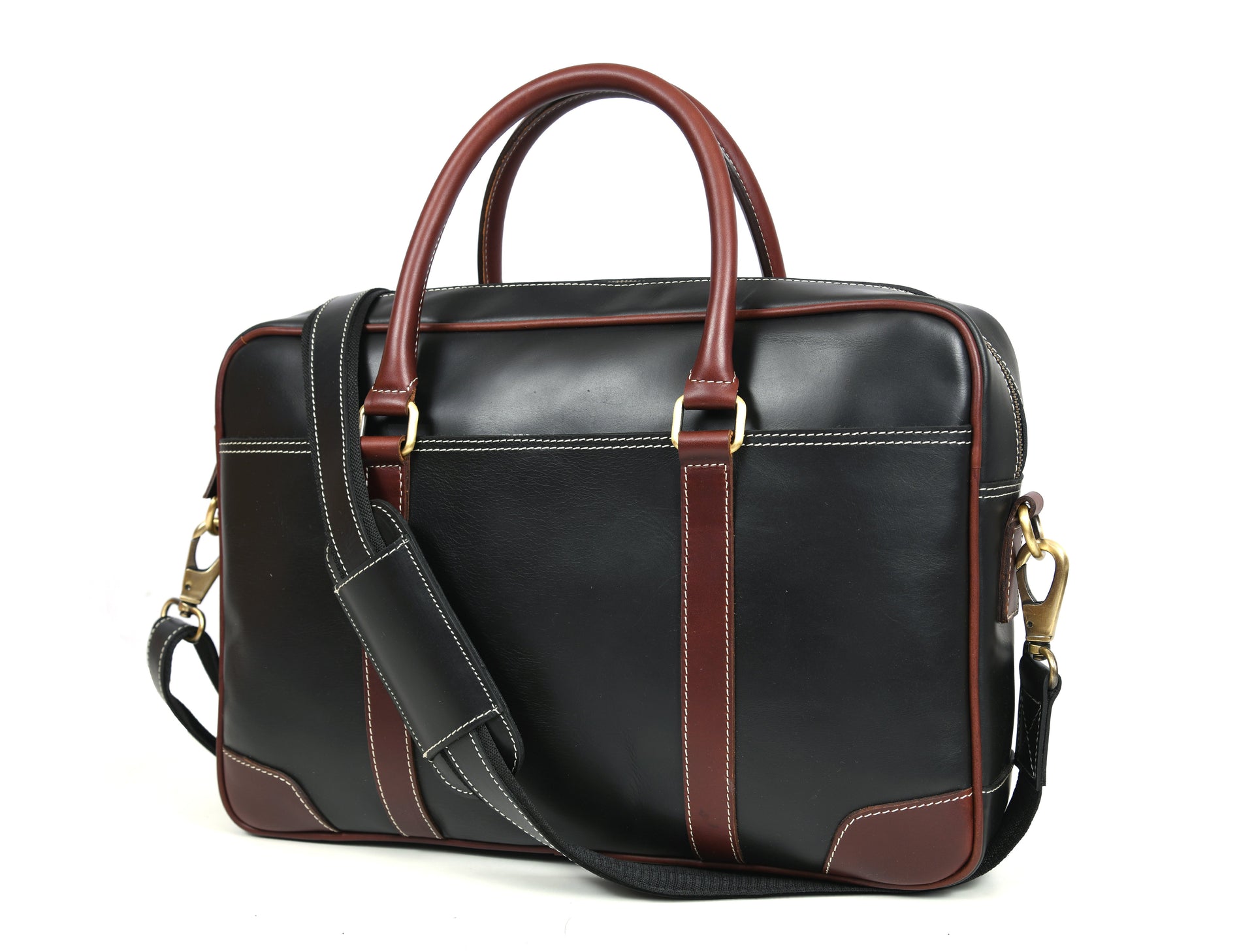 Reeds Leather Office Bag - Raven Black