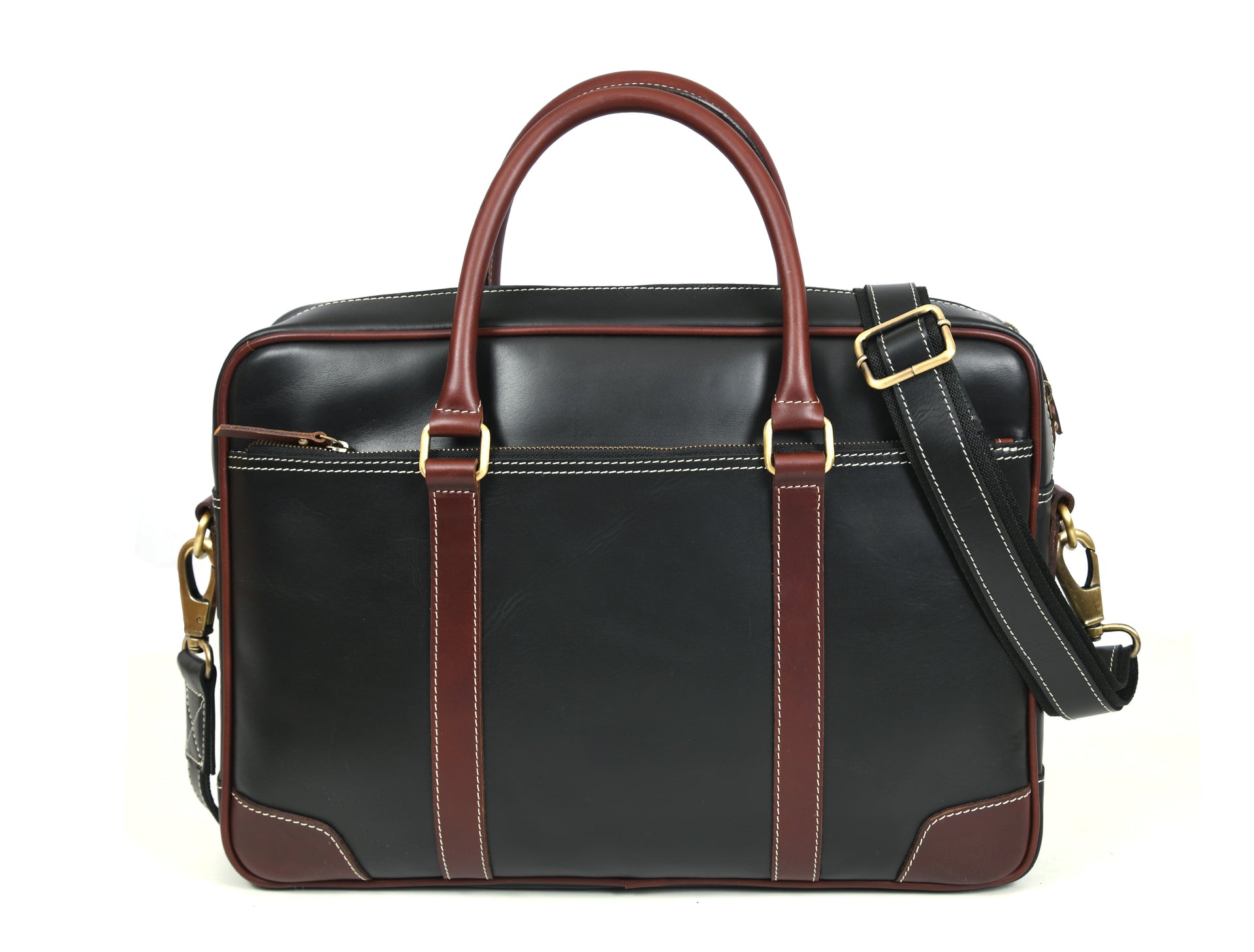 Reeds Leather Office Bag - Raven Black