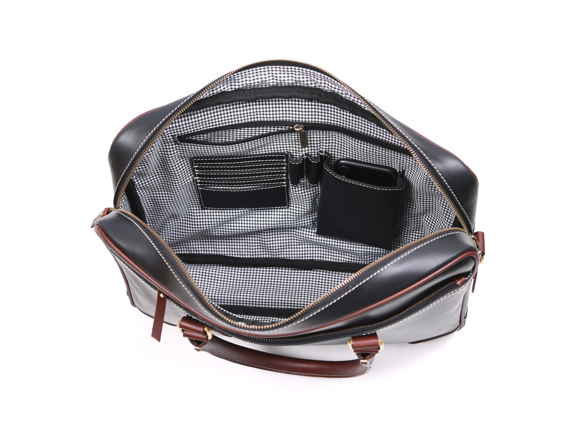 Reeds Leather Office Bag - Raven Black