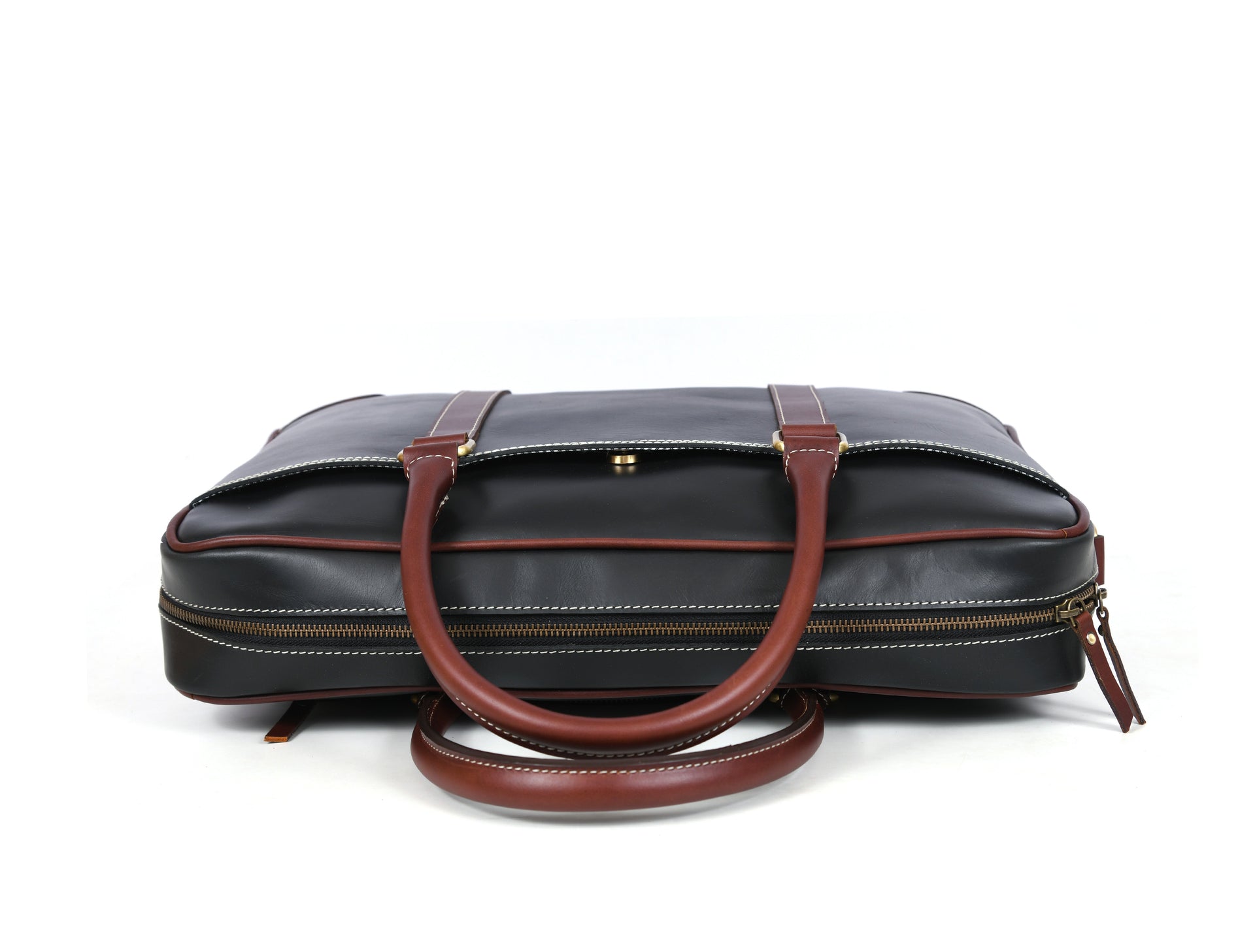 Reeds Leather Office Bag - Raven Black