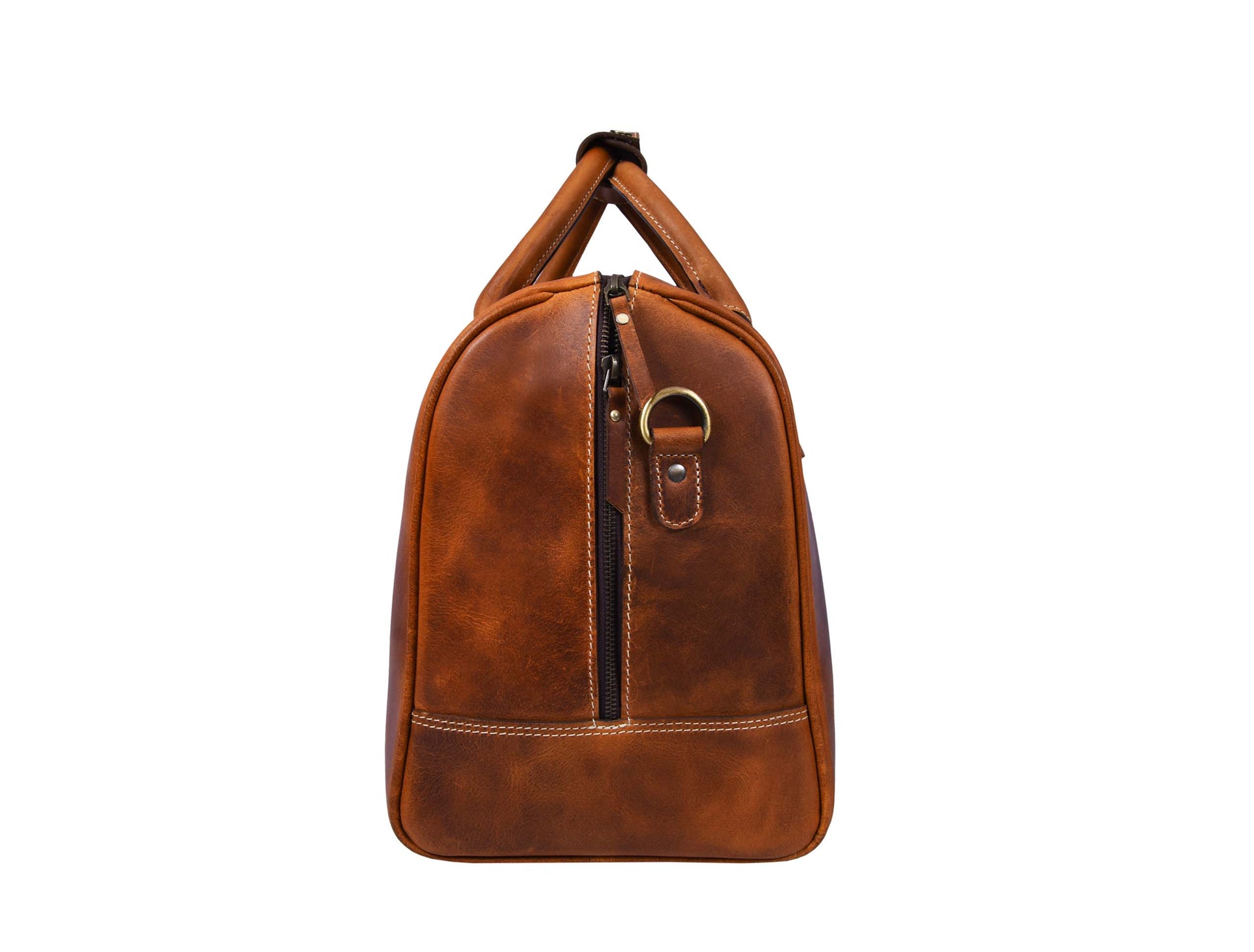 Walton Leather Travel Bag - Caramel Brown