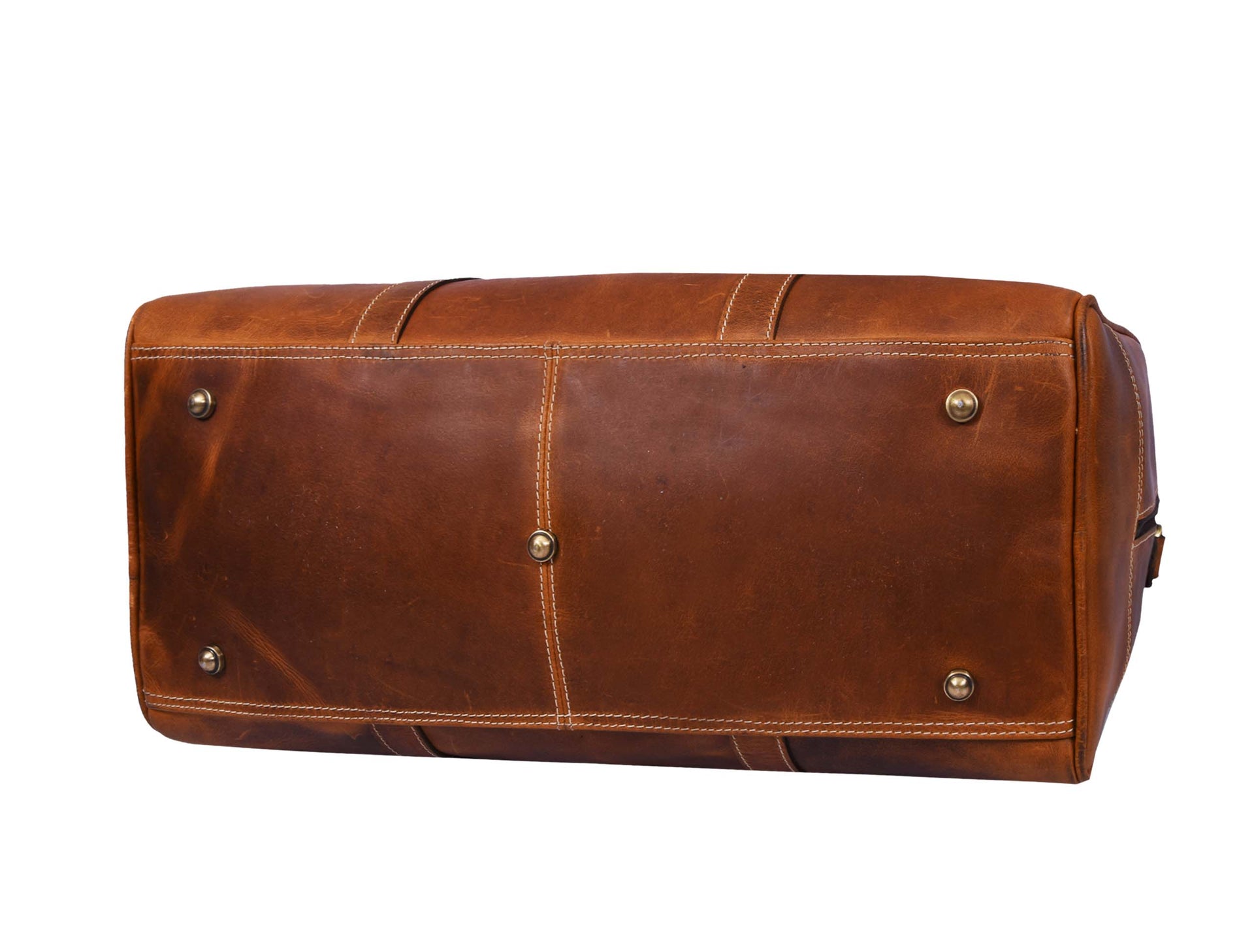 Walton Leather Travel Bag - Caramel Brown