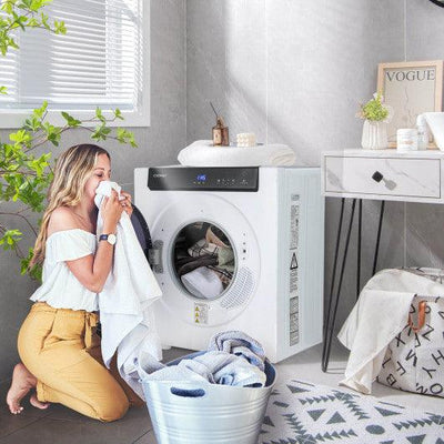 2.6 Cu.ft Compact Clothes Dryer with Touch Panel and 2 Modes