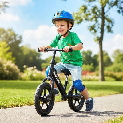 Lightweight Toddler Balance Bike No Pedal Training Bicycle-Black