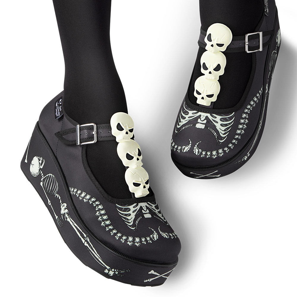 Hot Chocolate Design
Chocolaticas® Skeletons Under Your Bed Women's Mary Jane Platform