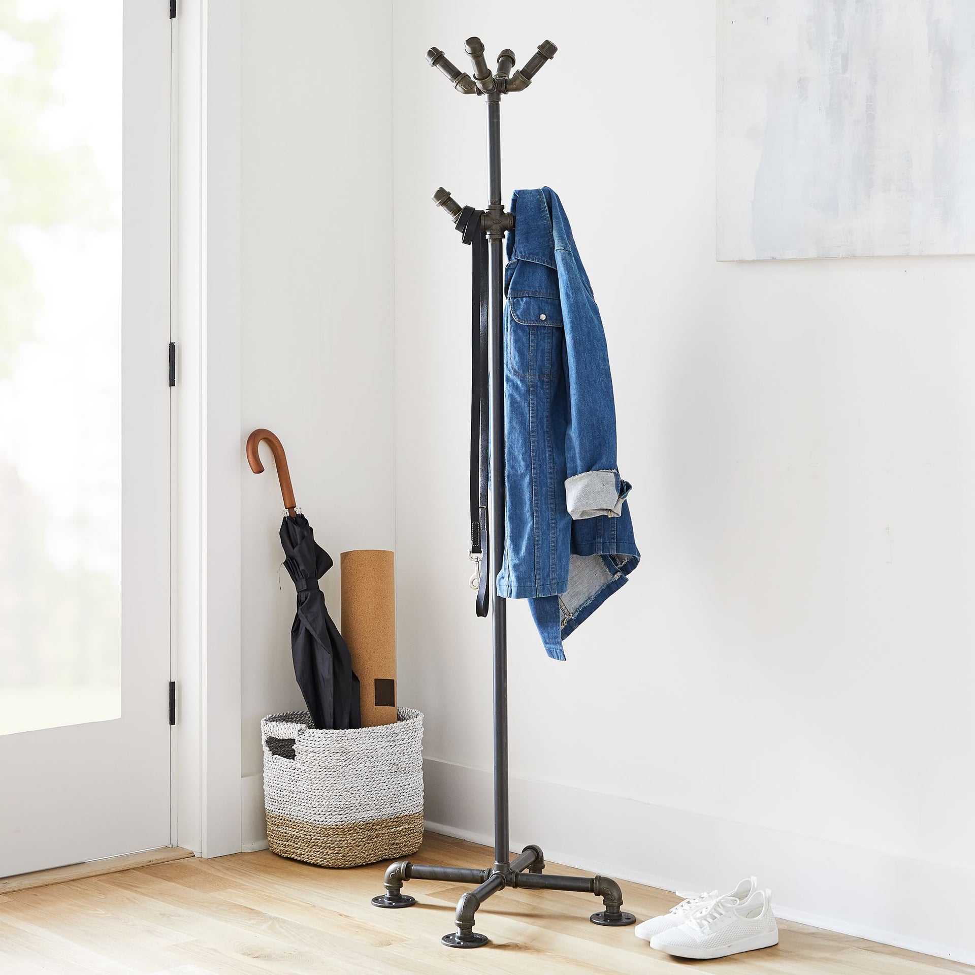 Monroe Trades Industrial Coat Rack - Gunmetal
