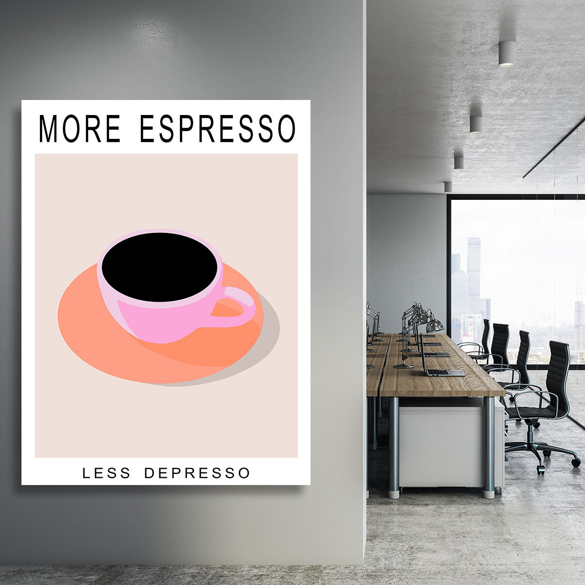 More Espresso Less Depresso Canvas Print or Poster